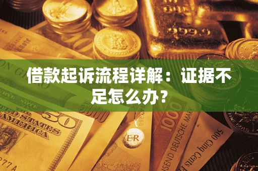 北京借款起诉流程详解：证据不足怎么办？