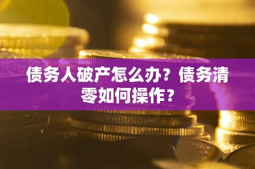 北京债务人破产怎么办？债务清零如何操作？
