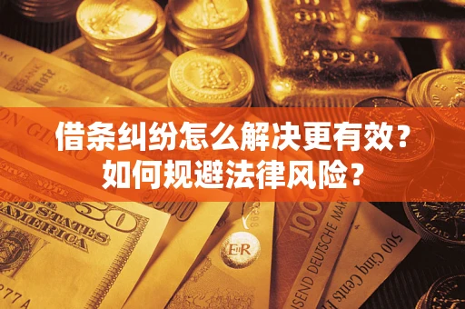 北京借条纠纷怎么解决更有效？如何规避法律风险？
