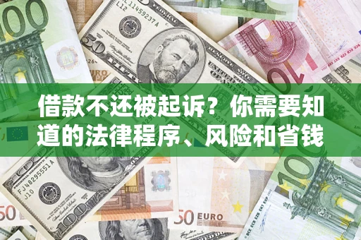 北京借款不还被起诉？你需要知道的法律程序、风险和省钱技巧